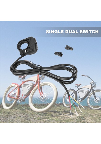 Tek Çift Anahtar + Tehlike Uyarı Anahtarı/gösterge Elektrikli Scooter Bisiklet Için Mtb Üç Tekerlekli Bisiklet Atv Ev Dıy Dönüşüm Parçaları (Yurt Dışından)