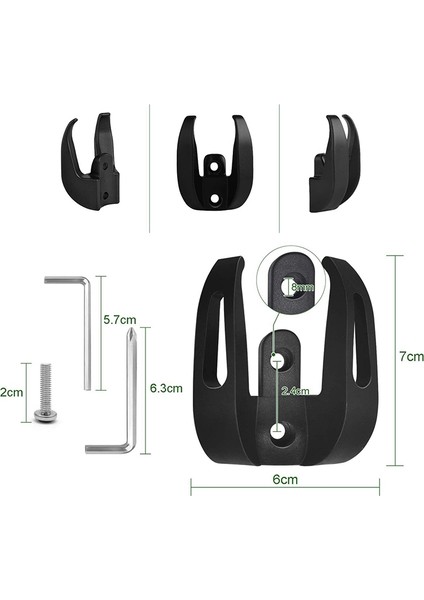 2 Adet Ön Kanca, Elektrikli Scooter, Çift Kancalı Tasarım, Çok Işlevli Kancalar, Xiaomi M365 / M365 Pro Için (Yurt Dışından) fırsatları