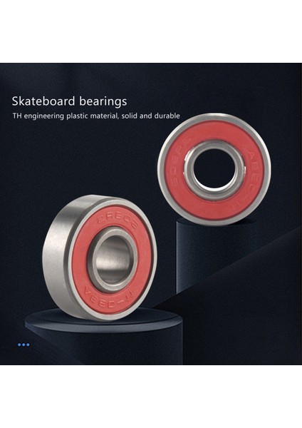 10 Adet 608-2RS Longboard Entegre Rulman Kaykay Tekerlek Rulman Inline Paten Rulman 8X22X12.6MM, Kırmızı (Yurt Dışından)