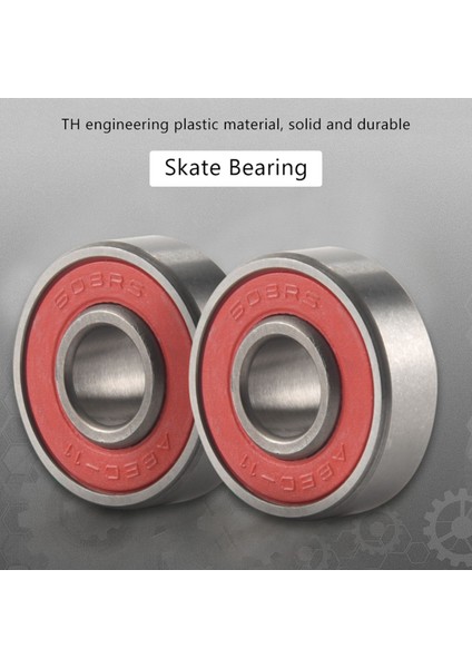 10 Adet 608-2RS Longboard Entegre Rulman Kaykay Tekerlek Rulman Inline Paten Rulman 8X22X12.6MM, Kırmızı (Yurt Dışından)