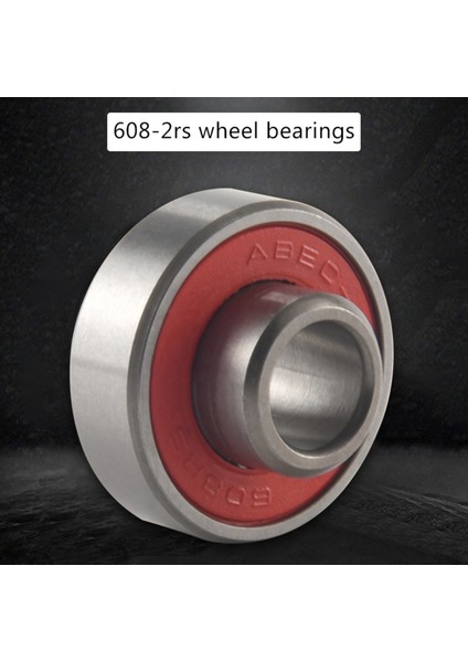 10 Adet 608-2RS Longboard Entegre Rulman Kaykay Tekerlek Rulman Inline Paten Rulman 8X22X12.6MM, Kırmızı (Yurt Dışından)