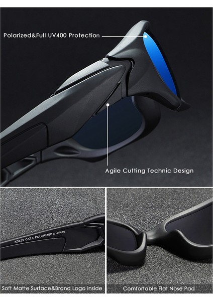Kdeam Polarize Spor Güneş Gözlüğü Lenses Erkekler Kadınlar Bisiklet Koşu Sürüş Balıkçılık Gözlük Gece Renkli Ayna C2 (Yurt Dışından)