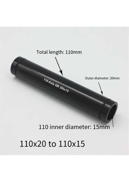 Dağ Bisikleti Bisikleti 20MM Thru-Axle Dönüşümü 15MM Thru-Axle Alüminyum Alaşımlı Bisiklet Ön Çatal Thru-Axle Göbeği (Yurt Dışından)