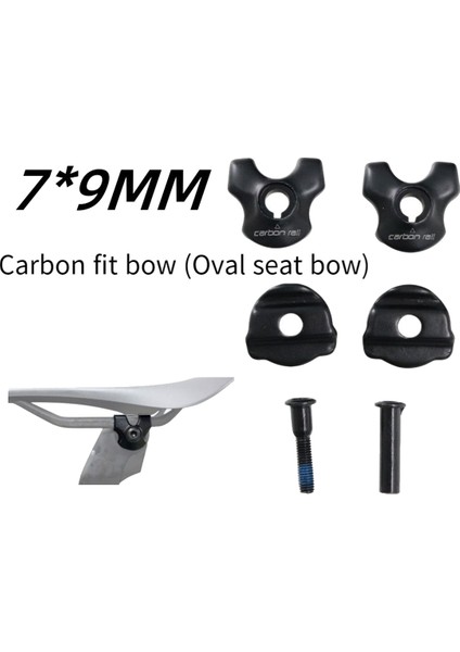 Bisiklet Seatpost Kelepçe Karbon Eyer Rayları Adaptörü 7X9MM Bisiklet Seatpost Tüp Oval/yuvarlak Klipler Bisiklet Aksesuarları (Yurt Dışından)