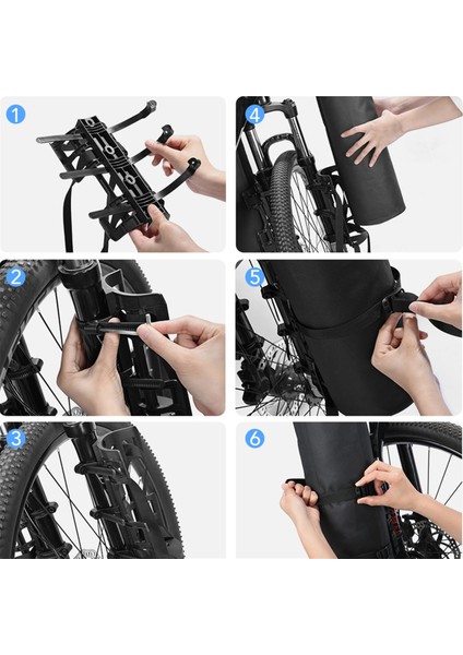 Newboler 3l Bisiklet Çatal Çantası Taşınabilir Su Geçirmez Bisiklet Çantası Elektrikli Scooter Çantası Bisiklet Ön Çantası Bisiklet Çatal Çantası (Yurt Dışından)