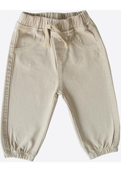Organik Gabardin Bebek Pantolon Bej