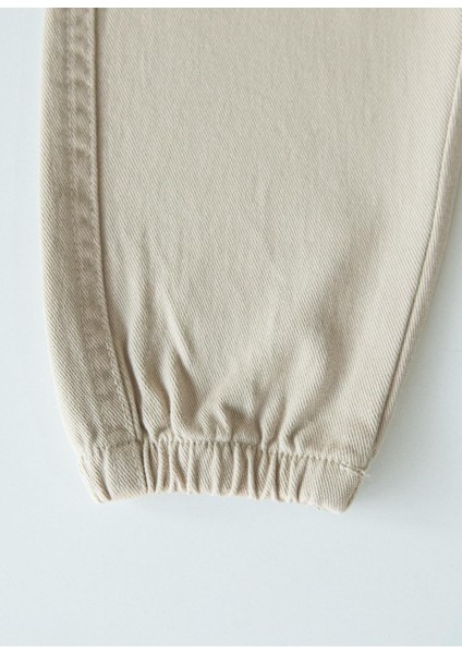Organik Gabardin Bebek Pantolon Bej modelleri