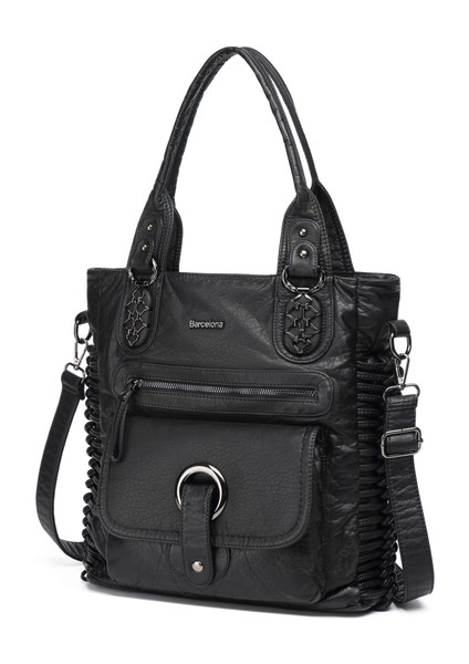 Yıkama Deri Omuz Kadın Çantası 21-K Barcelona 1822-6 fiyatları