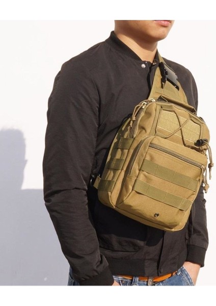 Çok Amaçlı Taktikal Çanta, Şık ve Dayanıklı Kahverengi Tasarım fiyatları