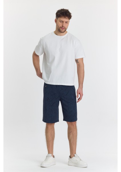 Erkek Polycotton Şort Lacivert 6049-L