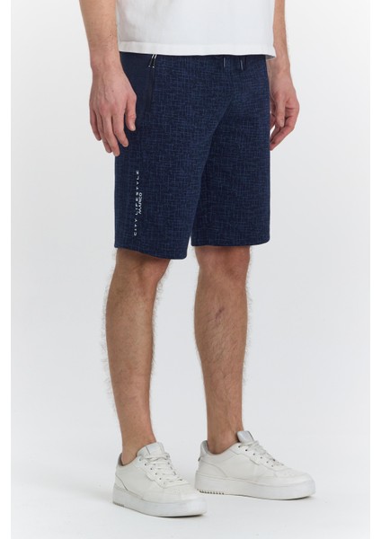 Erkek Polycotton Baskılı Şort Lacivert 6047-L modelleri