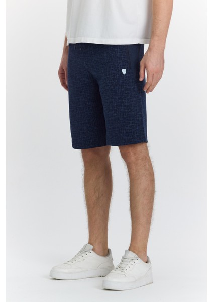 Erkek Polycotton Baskılı Şort Lacivert 6047-L fırsatları