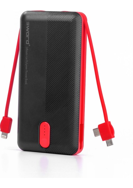 20.000MAH Kendinden Kablolu Hızlı Güvenli Şarj Taşınabilir Powerbank Apple iPhone,android Uyumlu SW-20PO3