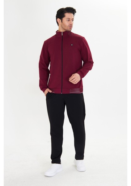 Pamuklu Tam Fermuarlı Erkek Eşofman Takımı Bordo 5751-B fiyatları