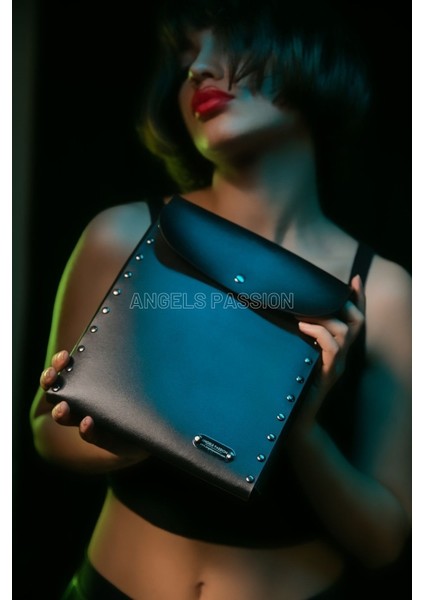 Şık detaylı suni deri el çantası, günlük kullanım için ideal, orta boy, siyah renk