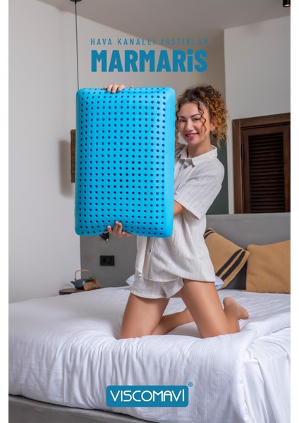Ortopedik Visco Yastık (Marmaris Hava Kanallı Klasik Visco Yastık 60X40X15 Cm)