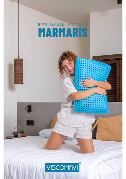 Ortopedik Visco Yastık (Marmaris Hava Kanallı Klasik Visco Yastık 60X40X15 Cm)
