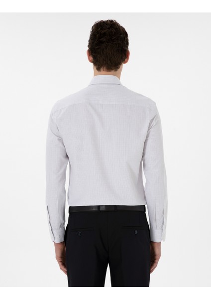 Erkek Gri Slim Fit Kareli Uzun Kollu Gömlek 50304550-VR024 indirimleri