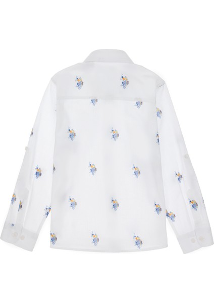 Erkek Çocuk Beyaz Gömlek Desenli 50300412-VR013 modelleri