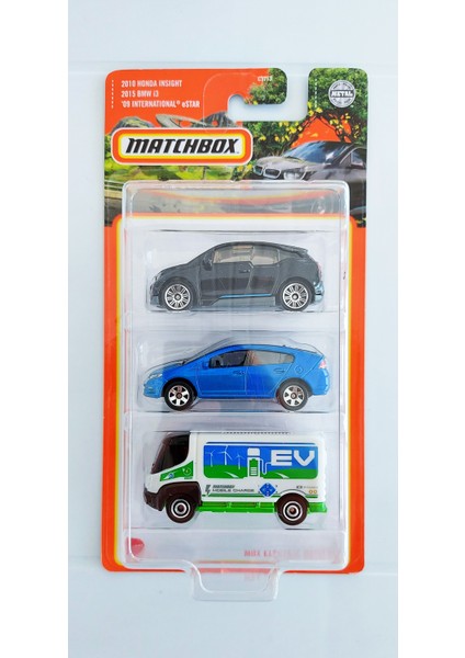 3'lü Model Araba Seti ( 2010 Honda Insight, 2015 Bmw I3, '09 International Estar )