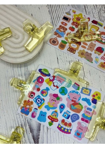 Şeffaf Sarı Renk Çok Fonksiyonlu Fotoğraf Klipsi/fotoğraf Mandalı /ataş / Kitap Ayracı fiyatları