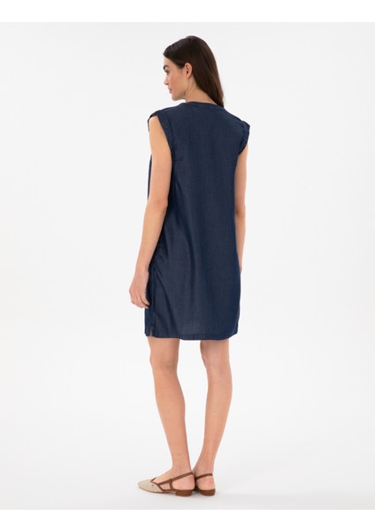 Kadın Indigo A Kesim Jean Elbise 50306783-VR028