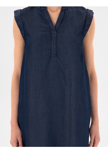 Kadın Indigo A Kesim Jean Elbise 50306783-VR028