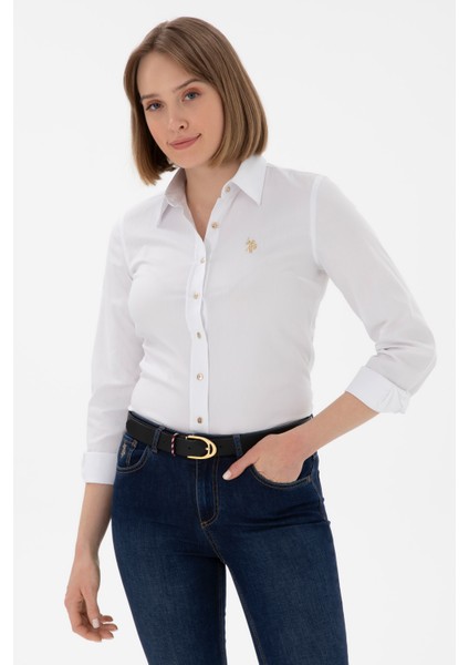 Kadın Beyaz Gömlek Basic 50298112-VR013