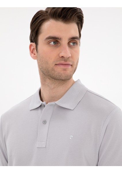 Erkek Açık Gri Slim Fit Kıvrılmaz Polo Yaka Basic Tişört 50302561-VR001 fiyatları