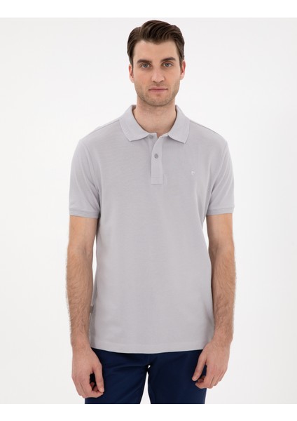 Erkek Açık Gri Slim Fit Kıvrılmaz Polo Yaka Basic Tişört 50302561-VR001 modelleri