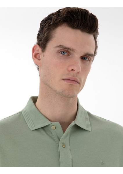 Erkek Çağla Yeşili Slim Fit Kıvrılmaz Polo Yaka Basic Tişört 50302561-VR016 fiyatları