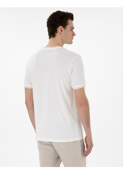 Erkek Ekru Regular Fit Tişört 50302582-VR019