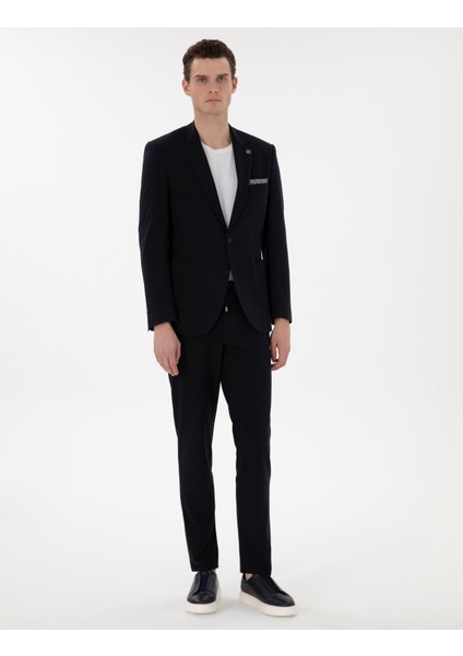 Erkek Lacivert Ex. Slim Fit Takım Elbise 50306345-VR033