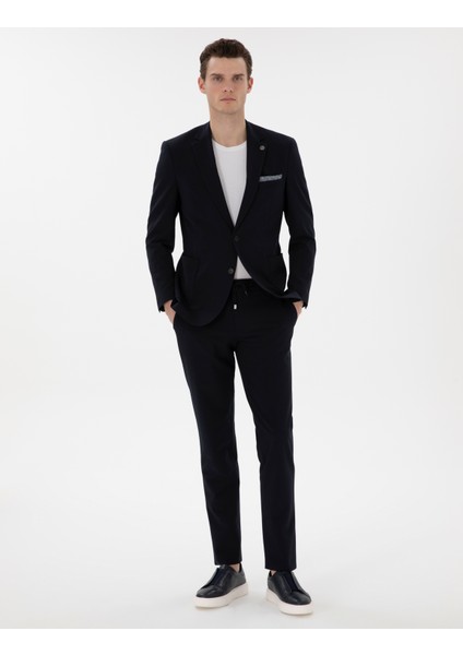 Erkek Lacivert Ex. Slim Fit Takım Elbise 50306345-VR033 fırsatları