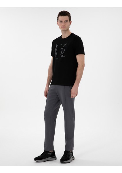 Erkek Siyah Regular Fit Tişört 50302611-VR046 fırsatları