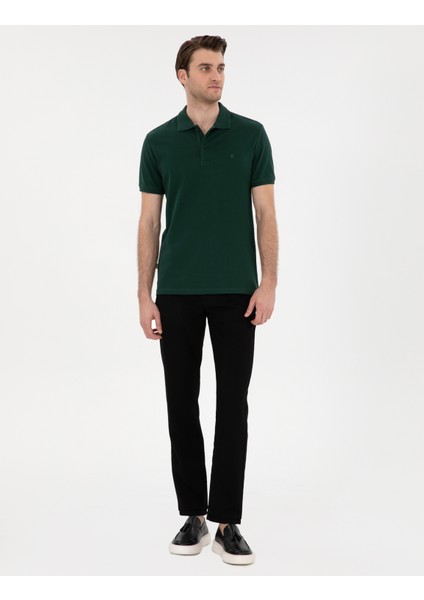 Erkek Siyah Slim Fit Beli Lastikli Kanvas Pantolon 50301791-VR046 modelleri