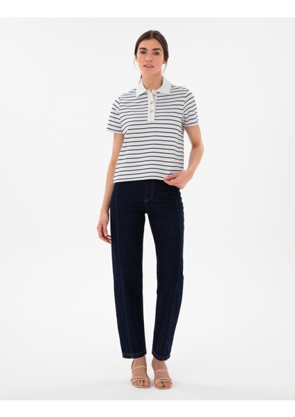 Kadın Koyu Indigo Balloon Jean Pantolon 50301287-VR089