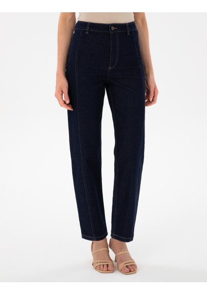 Kadın Koyu Indigo Balloon Jean Pantolon 50301287-VR089