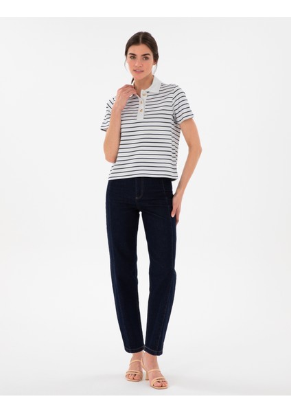 Kadın Koyu Indigo Balloon Jean Pantolon 50301287-VR089