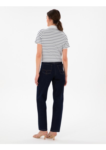 Kadın Koyu Indigo Balloon Jean Pantolon 50301287-VR089