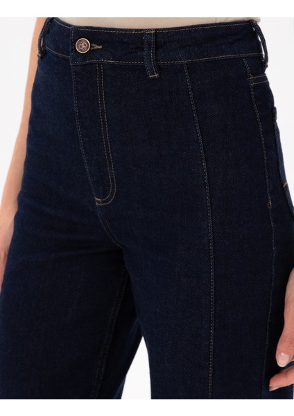 Kadın Koyu Indigo Balloon Jean Pantolon 50301287-VR089