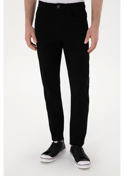 Erkek Siyah Pantolon (Kanvas-Chino) 50309126-VR046 fiyatları
