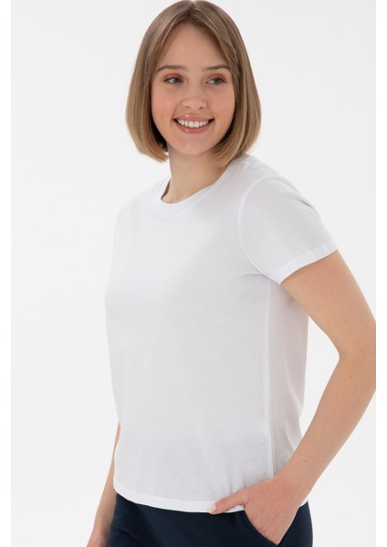 Kadın Beyaz Tişört Basic 50305879-VR013 modelleri