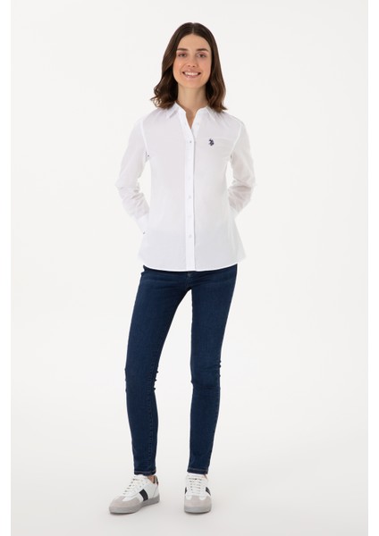 Kadın Beyaz Gömlek Basic 50298113-VR013 fırsatları
