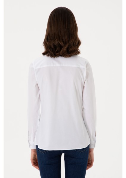 Kadın Beyaz Gömlek Basic 50298113-VR013 indirimleri
