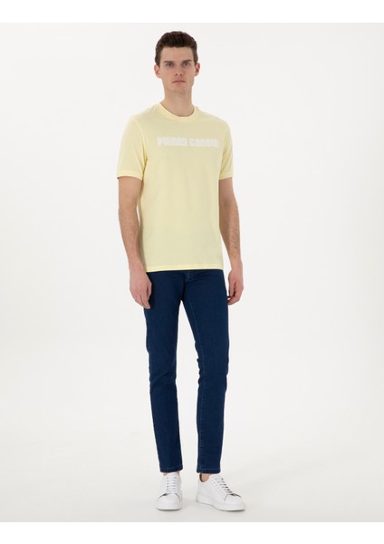 Erkek Sarı Regular Fit Tişört 50302582-VR044