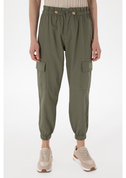 Kadın Koyu Haki Pantolon (Kanvas-Chino) 50300356-VR111
