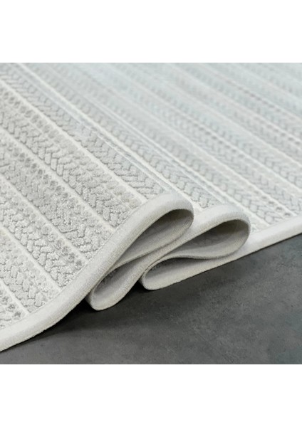 Viola Koleksiyonu Akrilik Dokuma Saçaklı Halı 3407 Gri modelleri
