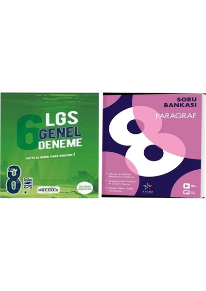 8. Sınıf 6 Genel Deneme ve Türkçe Paragraf Soru Bankası
