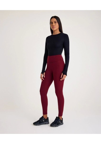 Nonofit Yüksek Bel Düz Sporcu Tayt